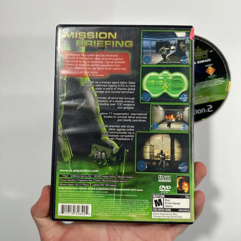 Syphon Filter: The Omega Strain Sony PlayStation 2 PS2 Game Tested Working